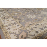 Gray Oushak Indian Area Rug Handmade Wool Carpet - 8'4"x 10'1"