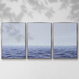 Grayscale Seascape I - Multi Piece Framed Canvas