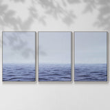 Grayscale Seascape I - Multi Piece Framed Canvas