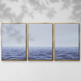 Grayscale Seascape I - Multi Piece Framed Canvas
