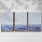 Grayscale Seascape I - Multi Piece Framed Canvas