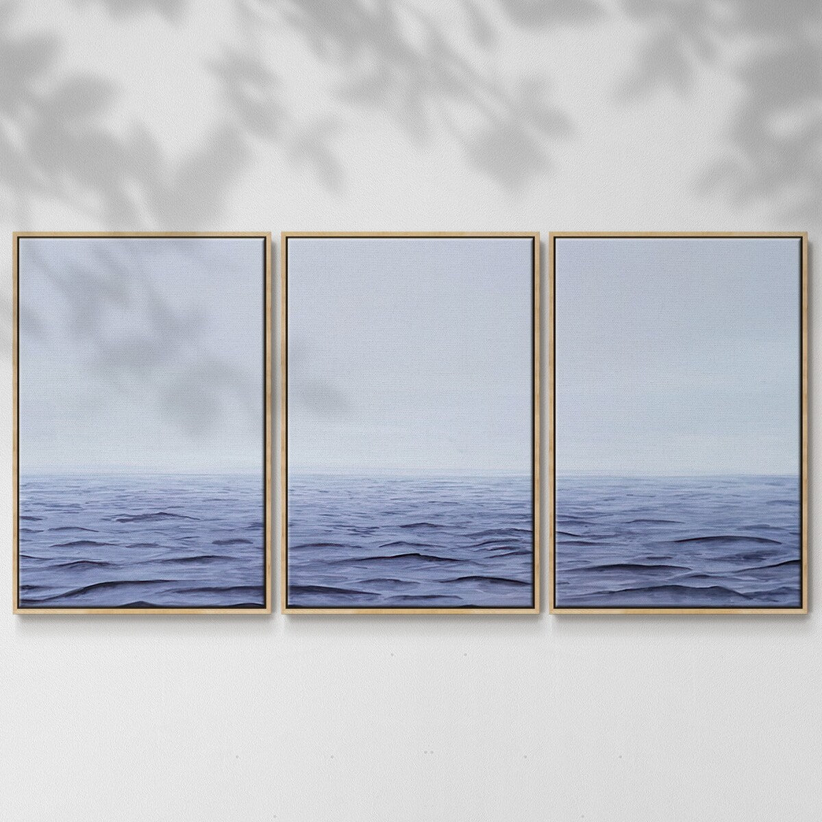 Grayscale Seascape I - Multi Piece Framed Canvas