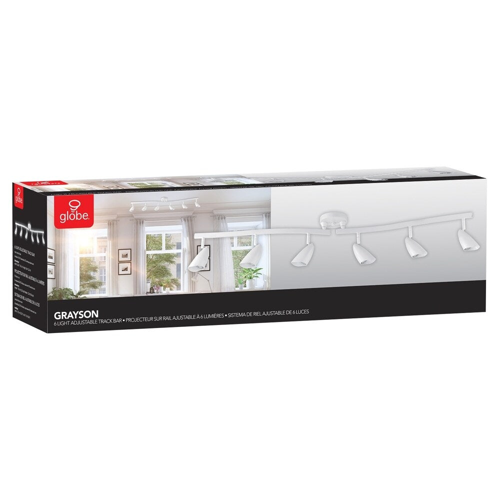 Grayson 6-Light Matte White Track Lighting, Bulbs included