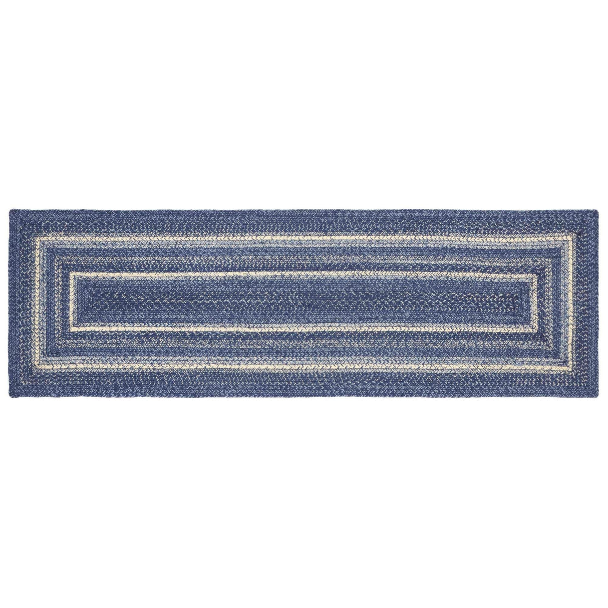 Great Falls Blue Jute Rug/Runner Rect w/ Pad 22x72 - 2' x 6' Runner
