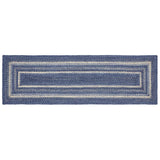 Great Falls Blue Jute Rug/Runner Rect w/ Pad 22x72 - 2' x 6' Runner