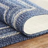 Great Falls Blue Jute Rug/Runner Rect w/ Pad 22x72 - 2' x 6' Runner
