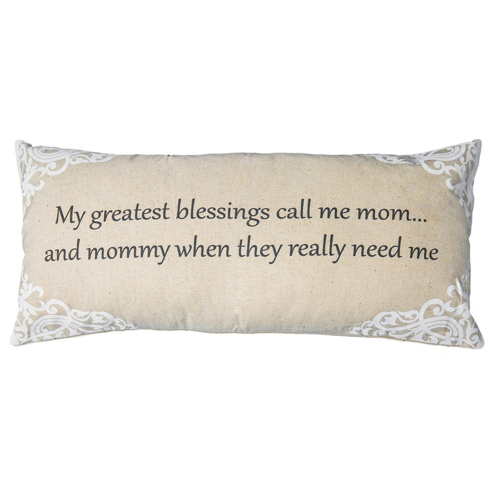 Great Mom Quote Tan Gift Accent Pillow