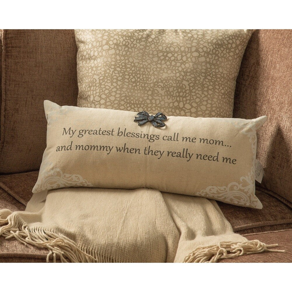 Great Mom Quote Tan Gift Accent Pillow