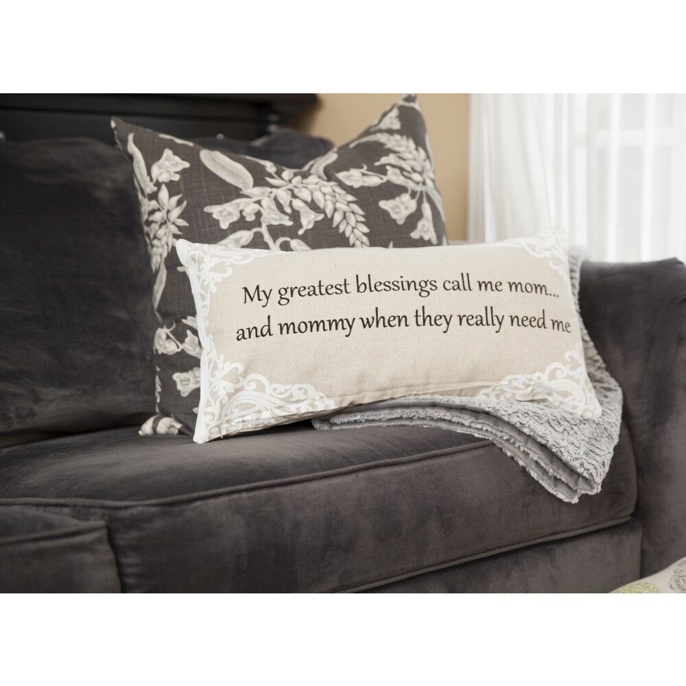 Great Mom Quote Tan Gift Accent Pillow