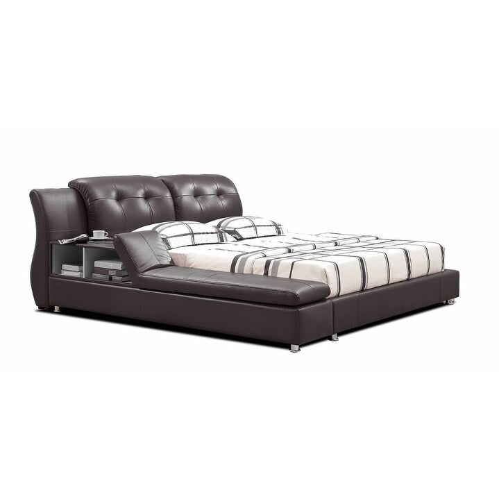Greatime Modern Faux Leather Upholstered Storage Platform Bed