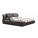 Greatime Modern Faux Leather Upholstered Storage Platform Bed