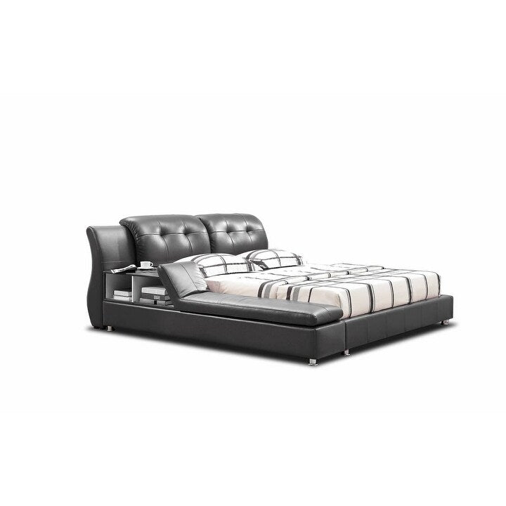Greatime Modern Faux Leather Upholstered Storage Platform Bed
