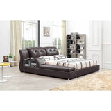 Greatime Modern Faux Leather Upholstered Storage Platform Bed