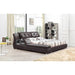 Greatime Modern Faux Leather Upholstered Storage Platform Bed