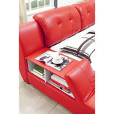 Greatime Modern Faux Leather Upholstered Storage Platform Bed