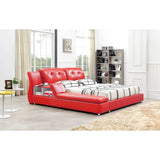 Greatime Modern Faux Leather Upholstered Storage Platform Bed
