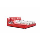 Greatime Modern Faux Leather Upholstered Storage Platform Bed