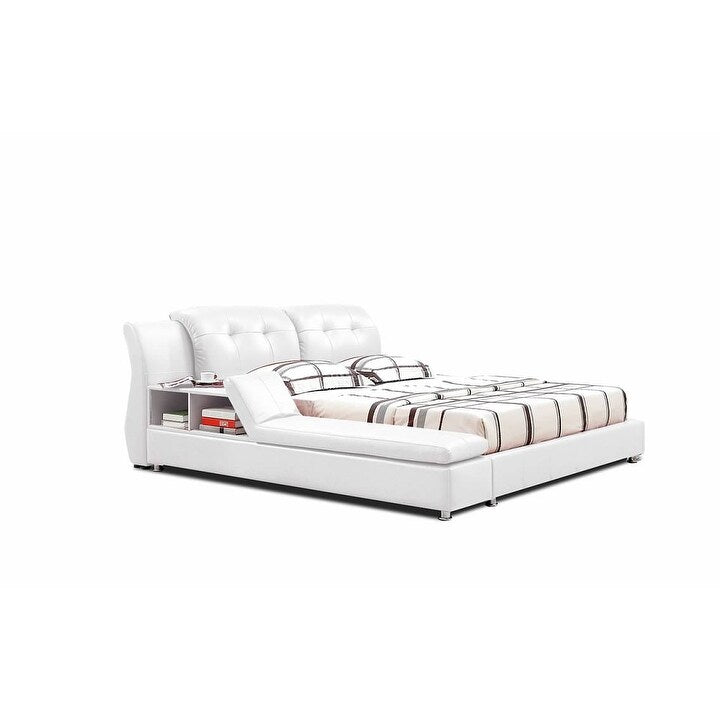 Greatime Modern Faux Leather Upholstered Storage Platform Bed