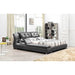 Greatime Modern Faux Leather Upholstered Storage Platform Bed