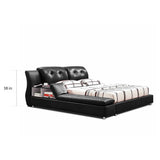 Greatime Modern Faux Leather Upholstered Storage Platform Bed