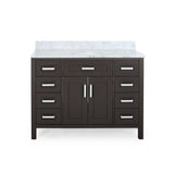 Greeley Contemporary 48" Wood Single Sink Bathroom Vanity with Carrera Marble Top by Christopher Knight Home