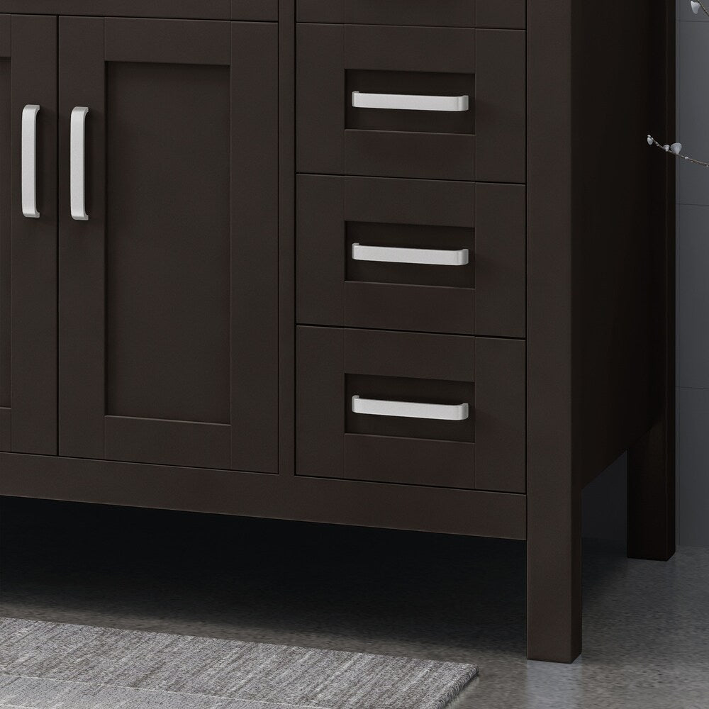 Greeley Contemporary 48" Wood Single Sink Bathroom Vanity with Carrera Marble Top by Christopher Knight Home