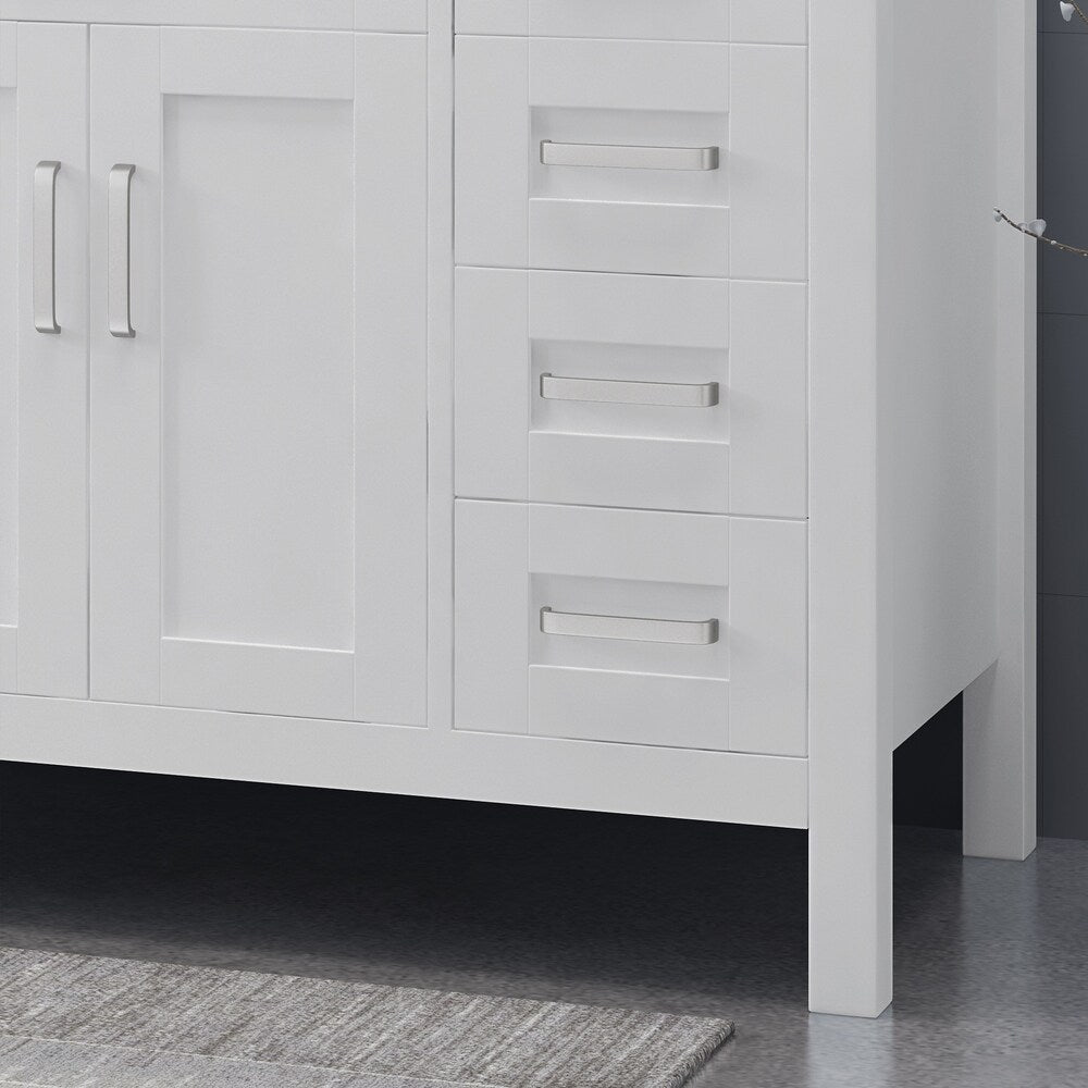 Greeley Contemporary 48" Wood Single Sink Bathroom Vanity with Carrera Marble Top by Christopher Knight Home