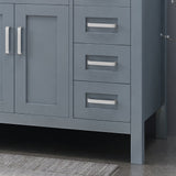 Greeley Contemporary 48" Wood Single Sink Bathroom Vanity with Carrera Marble Top by Christopher Knight Home