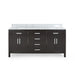 Greeley Contemporary 72" Wood Double Sink Bathroom Vanity with Carrera Marble Top by Christopher Knight Home