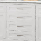Greeley Contemporary 72" Wood Double Sink Bathroom Vanity with Carrera Marble Top by Christopher Knight Home