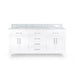 Greeley Contemporary 72" Wood Double Sink Bathroom Vanity with Carrera Marble Top by Christopher Knight Home