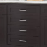 Greeley Contemporary 72" Wood Double Sink Bathroom Vanity with Carrera Marble Top by Christopher Knight Home