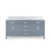 Greeley Contemporary 72" Wood Double Sink Bathroom Vanity with Carrera Marble Top by Christopher Knight Home