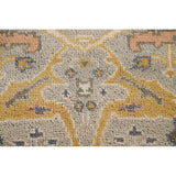 Green Floral Oushak Oriental Runner Rug Handmade Wool Carpet - 2'7"x 9'11"
