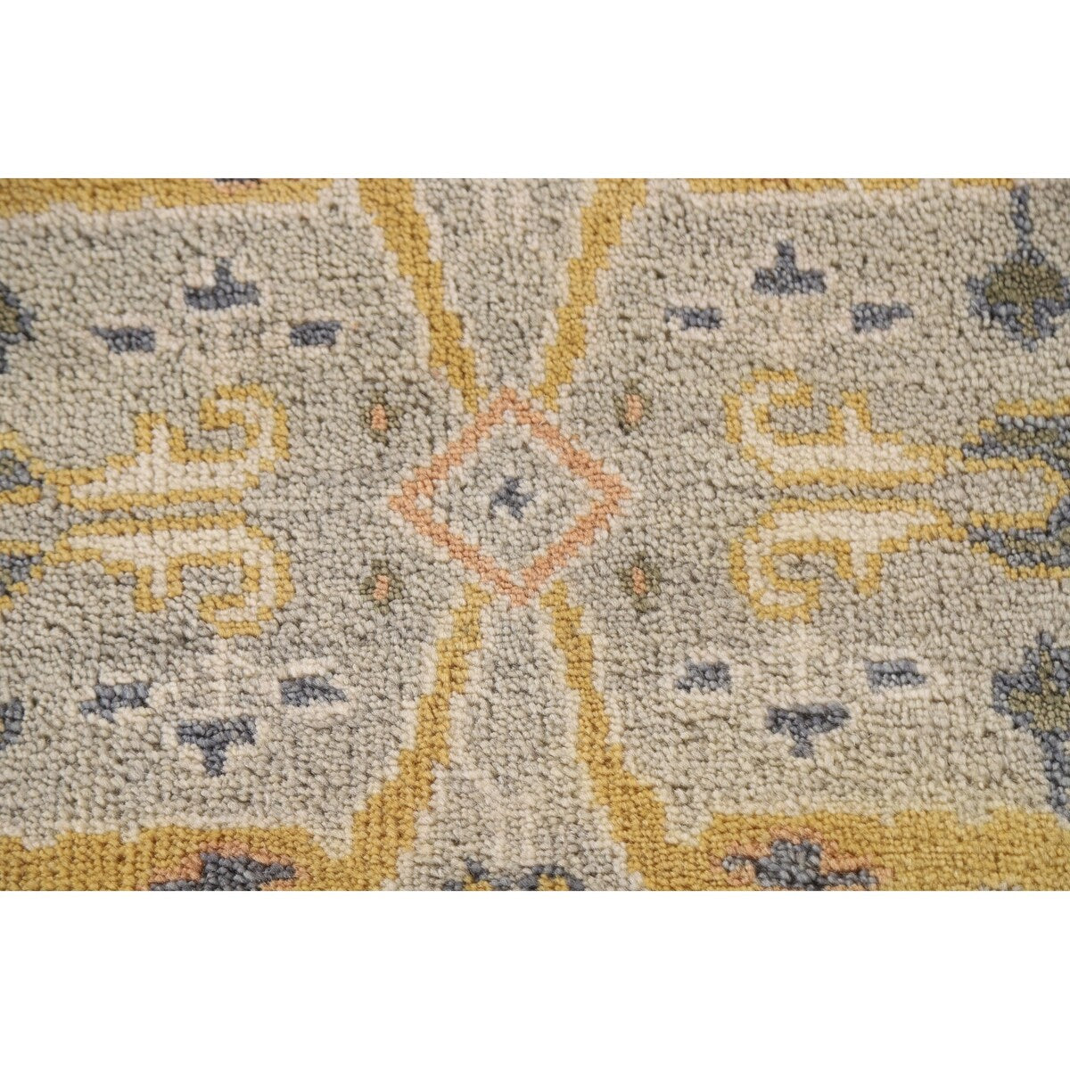 Green Floral Oushak Oriental Runner Rug Handmade Wool Carpet - 2'7"x 9'11"