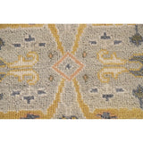 Green Floral Oushak Oriental Runner Rug Handmade Wool Carpet - 2'7"x 9'11"