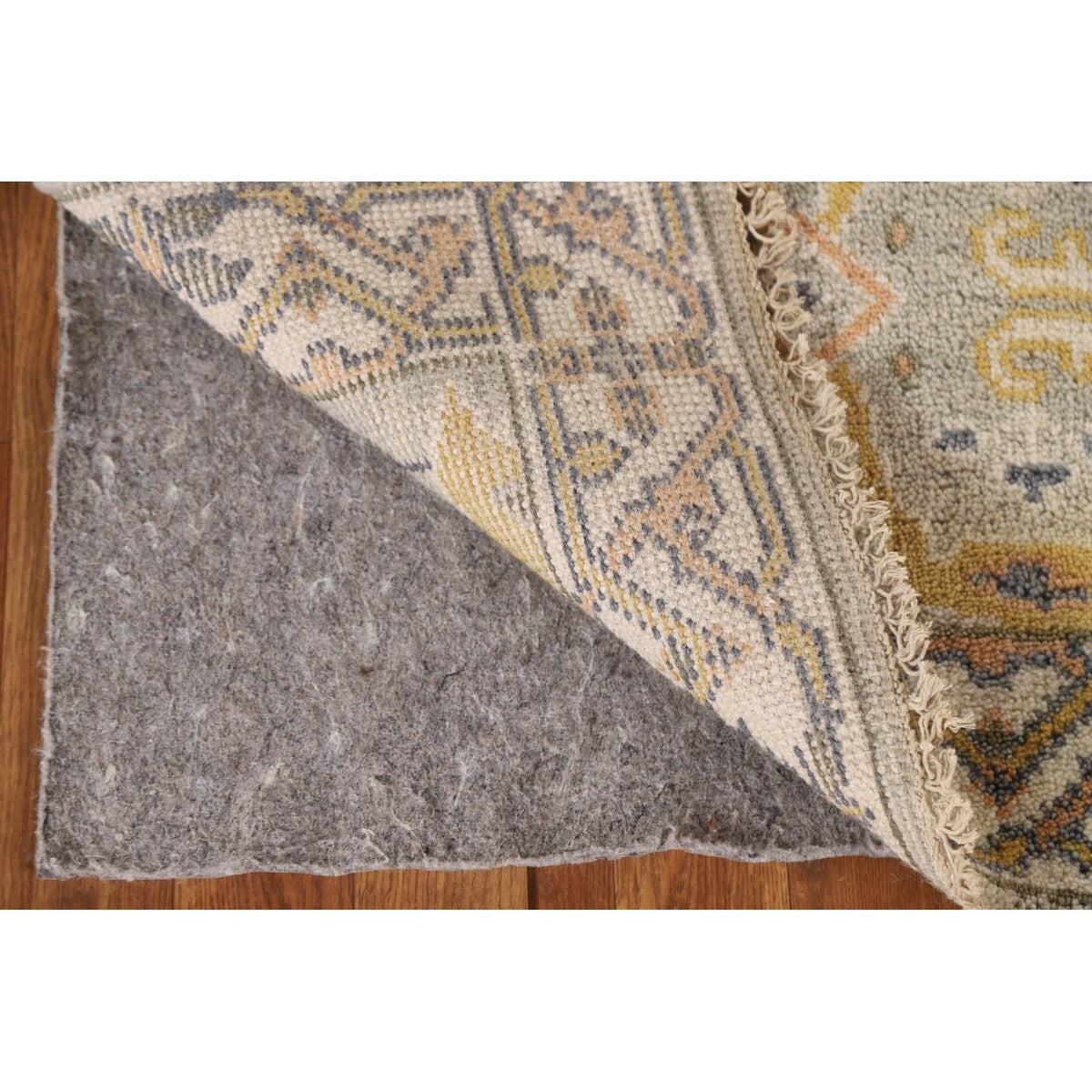 Green Floral Oushak Oriental Runner Rug Handmade Wool Carpet - 2'7"x 9'11"