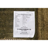 Green Gabbeh Kashkoli Wool Modern Area Rug - 5'6''x 7'6''