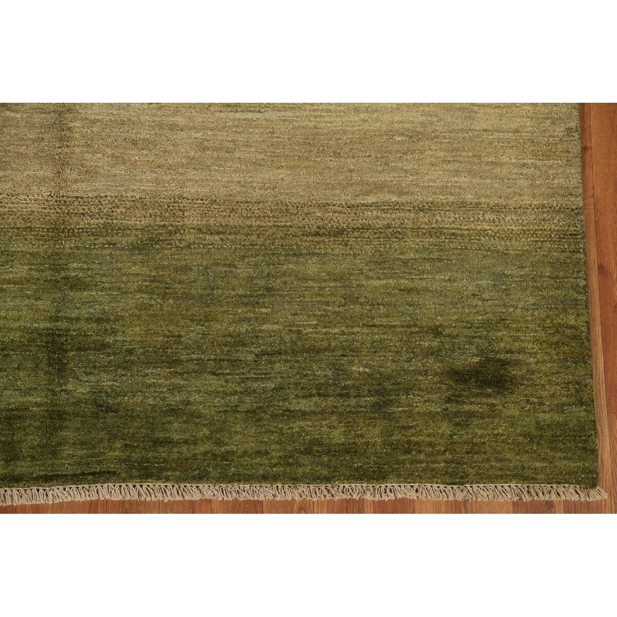 Green Gabbeh Kashkoli Wool Modern Area Rug - 5'6''x 7'6''