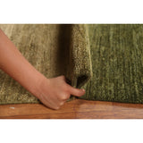 Green Gabbeh Kashkoli Wool Modern Area Rug - 5'6''x 7'6''