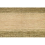 Green Gabbeh Kashkoli Wool Modern Area Rug - 5'6''x 7'6''