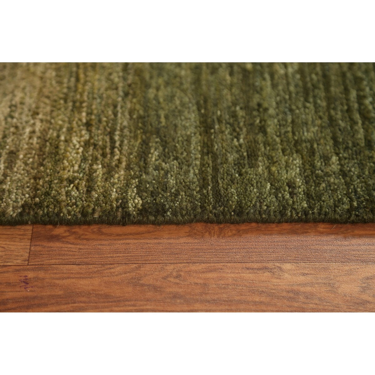 Green Gabbeh Kashkoli Wool Modern Area Rug - 5'6''x 7'6''
