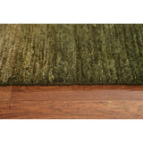 Green Gabbeh Kashkoli Wool Modern Area Rug - 5'6''x 7'6''