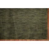 Green Gabbeh Modern Area Rug Hand-knotted Wool Carpet - 5'4" x 8'3"