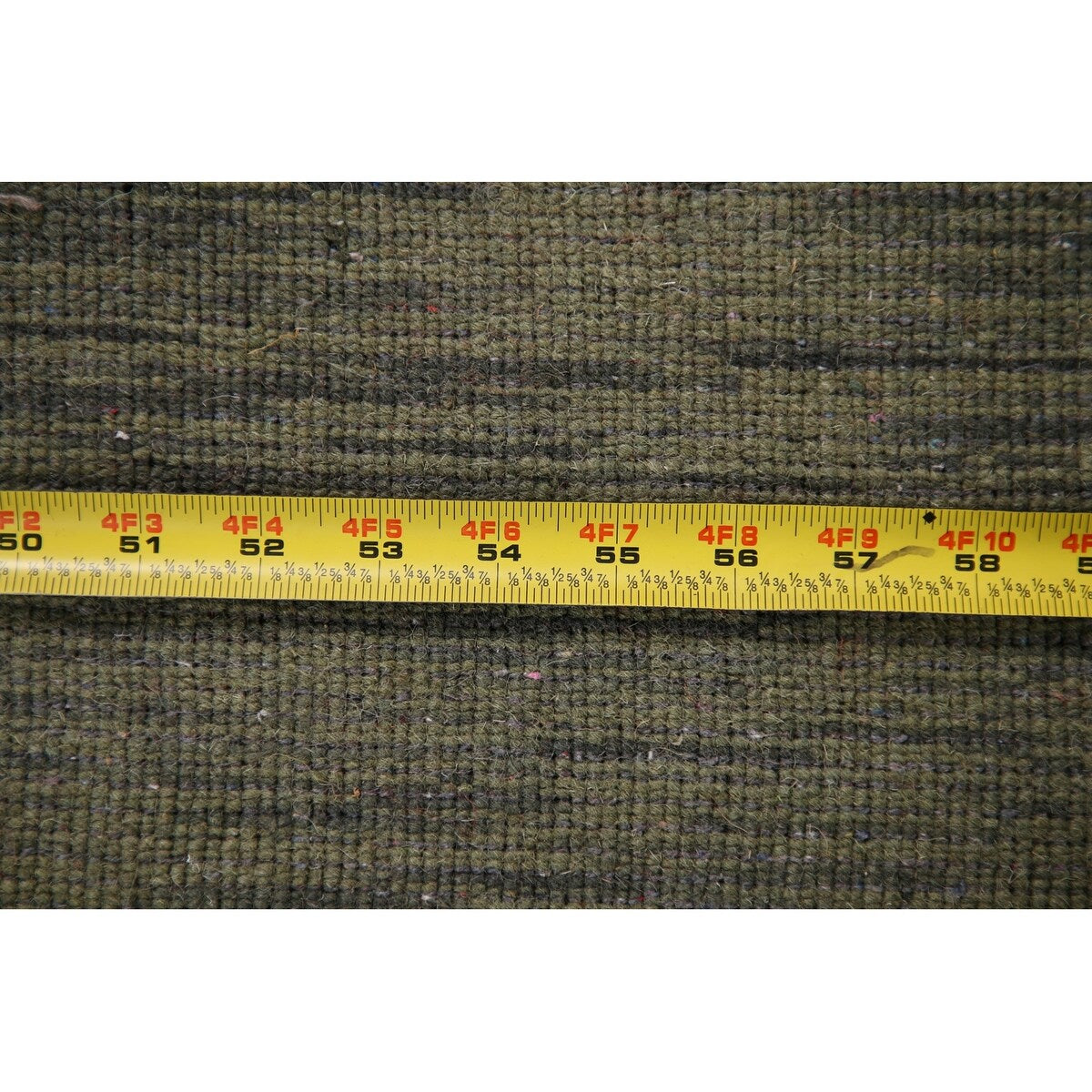 Green Gabbeh Modern Area Rug Hand-knotted Wool Carpet - 5'4" x 8'3"