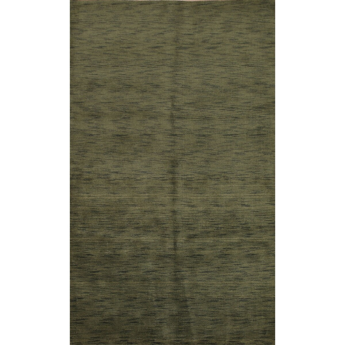 Green Gabbeh Modern Area Rug Hand-knotted Wool Carpet - 5'4" x 8'3