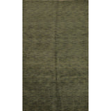 Green Gabbeh Modern Area Rug Hand-knotted Wool Carpet - 5'4" x 8'3"