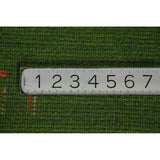 Green Gabbeh Oriental Square Area Rug Hand-Knotted Wool Carpet - 6'7"x 6'7"