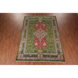 Green Geometric Kazak Oriental Area Rug Handmade Wool Carpet - 8'10"x 11'9"