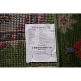 Green Geometric Kazak Oriental Area Rug Handmade Wool Carpet - 8'10"x 11'9"